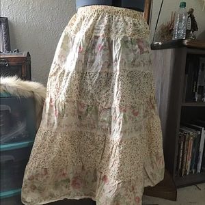 Country Chic Floral Maxi Skirt